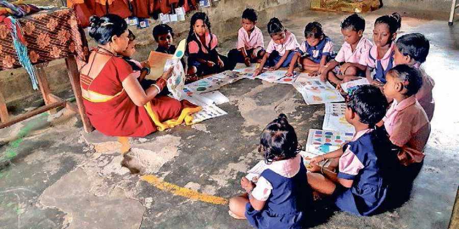 pre-school education in Anganwadi centres in 2017