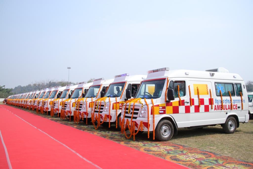 Fleet of Ambulance inaugurated by CM Naveen Patnaik at Sundargarh